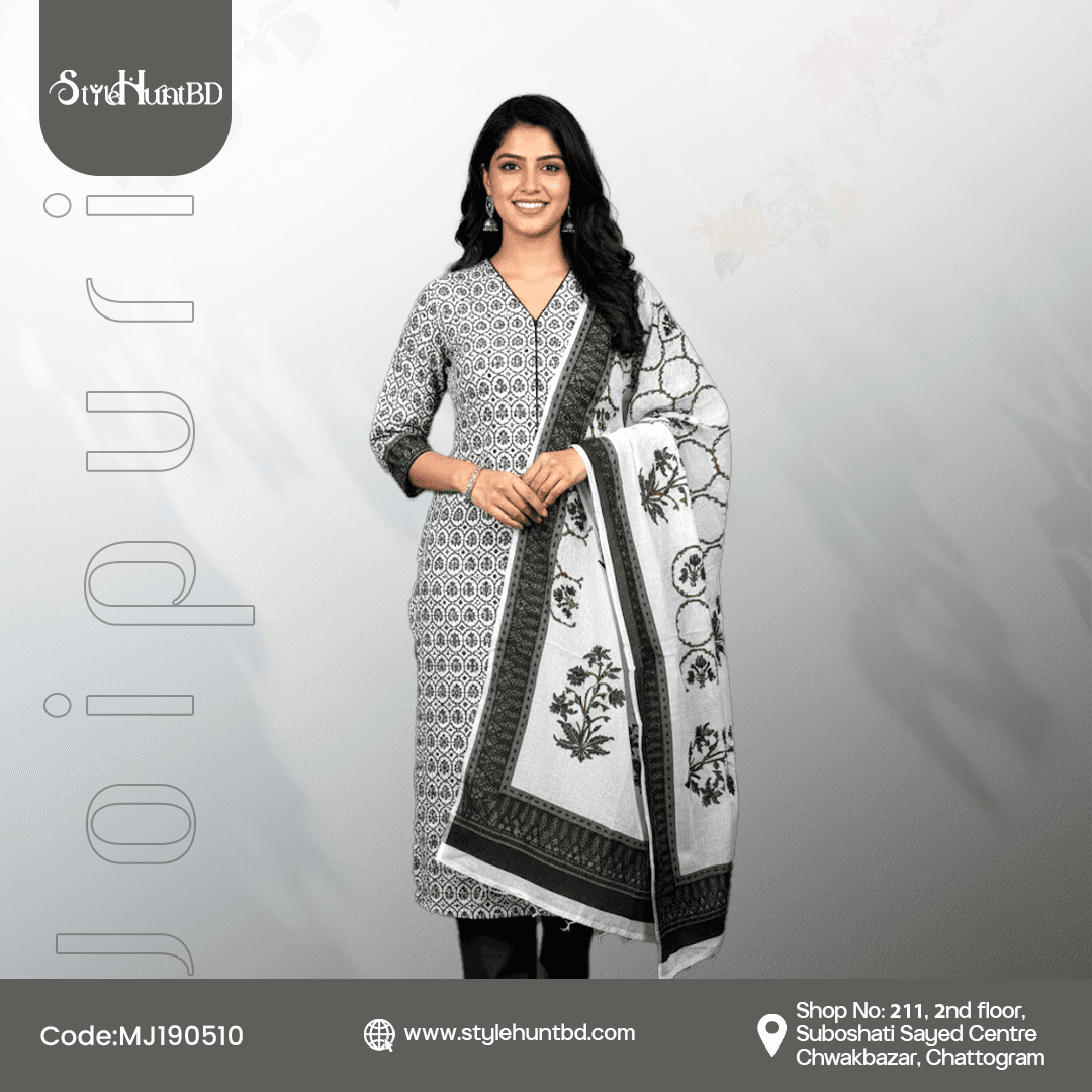 Gray & white Joipuri Collection