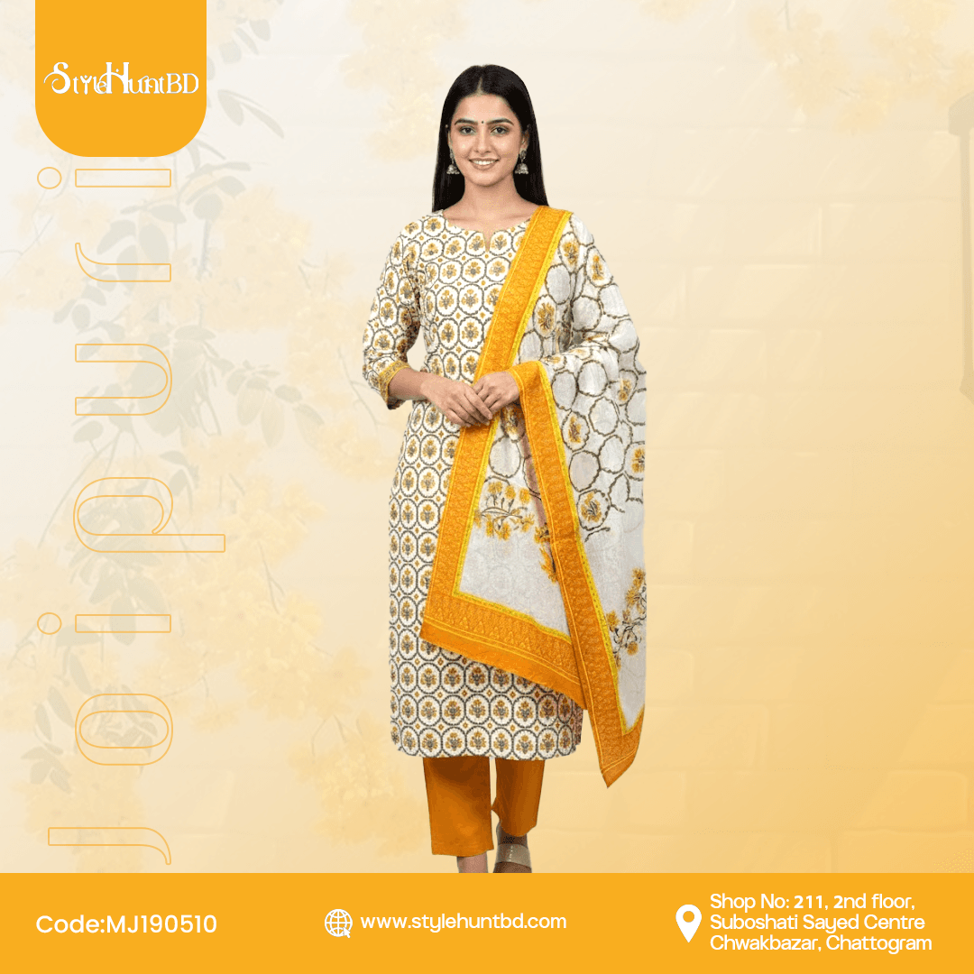 White & Yellow Joipuri Collection