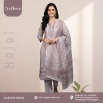 Hejel cotton 3 piece dress with breathable fabric and a smooth, modest design.
