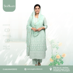 Mint Snow cotton 3-piece dress with simple, comfortable, and stylish design