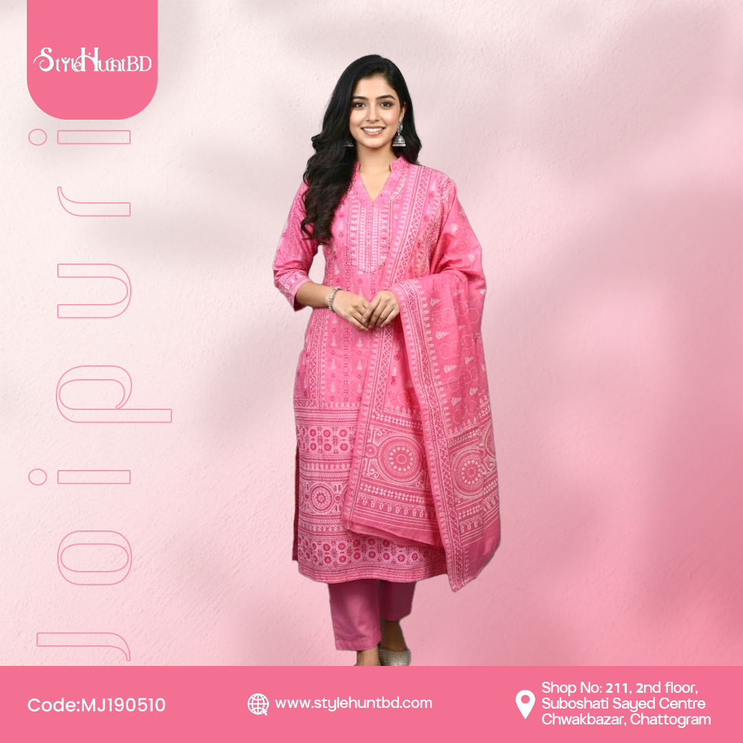 Pink (2) Smooth Joipuri cotton fabric MJ190510, premium quality