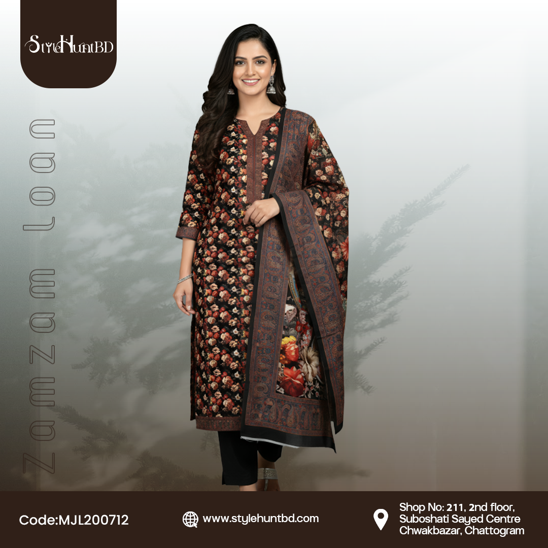 dark chocolate Jam Jam Loan dark chocolate 3 piece cotton dress made from breathable cotton fabric with a simple and elegant design.
